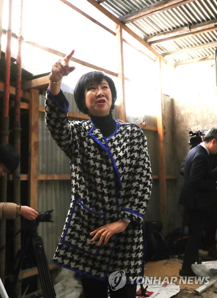 손혜원 의원, 목포 현장 기자회견