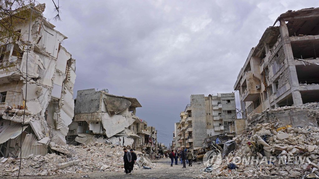 공습으로 파괴된 시리아 반군지역 이들립시 [AFP=연합뉴스] 