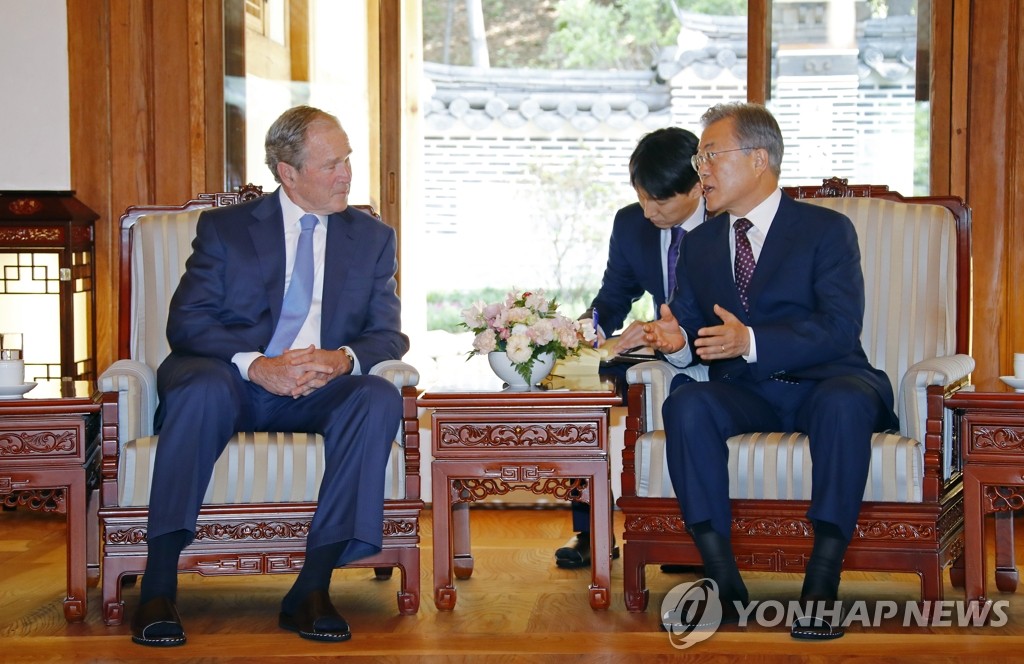 ブッシュ氏と会談 ブッシュ氏と会談