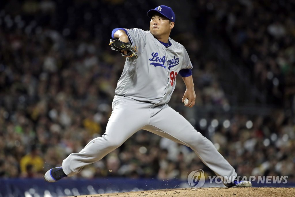 류현진의 역투…'6이닝 2실점' 시즌 7승 달성