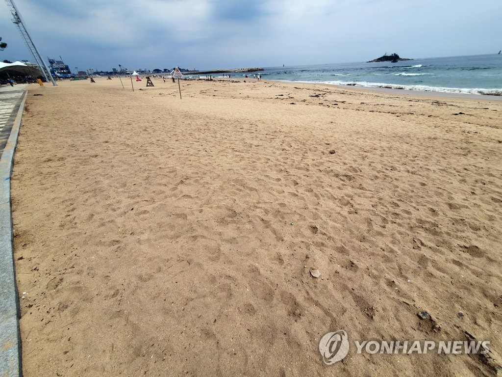 속초해수욕장 백사장 증가