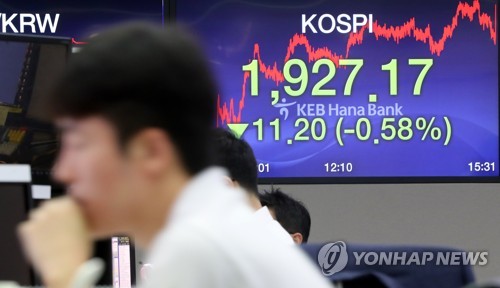 1,920대로 후퇴한 코스피