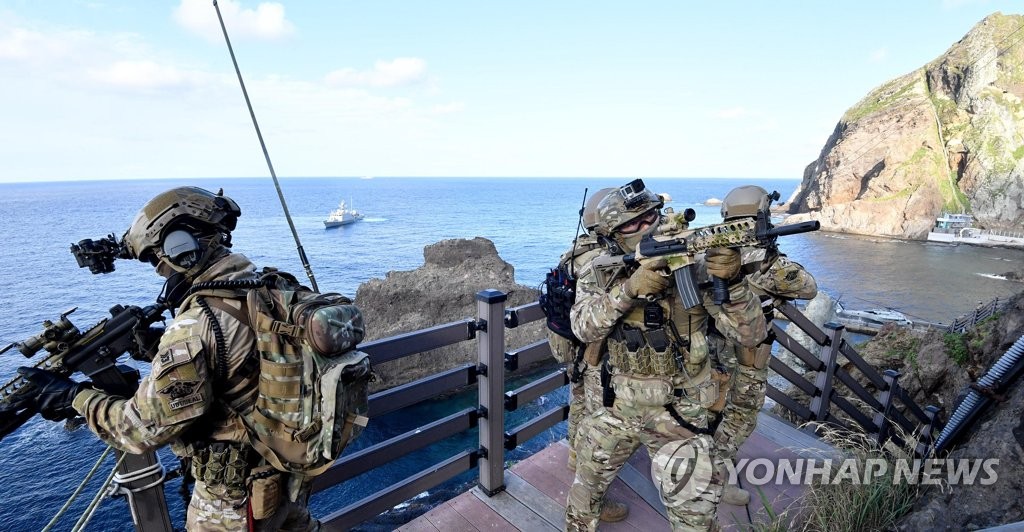 독도서 열린 영토수호훈련