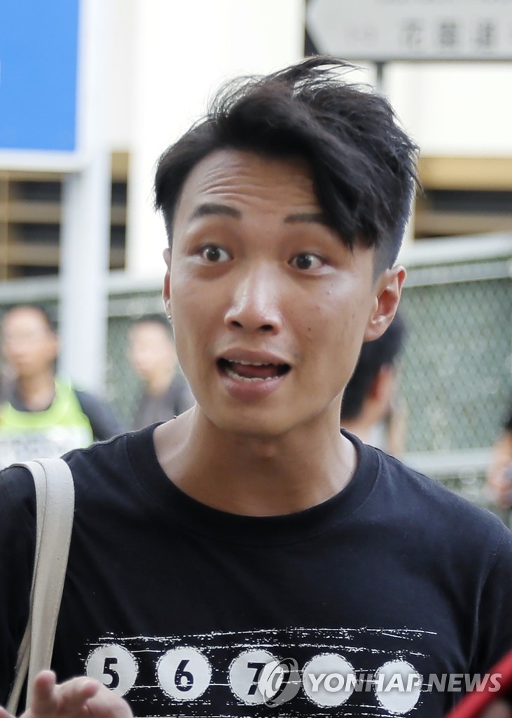 괴한에 공격당한 홍콩 민간인권전선 대표 지미 샴