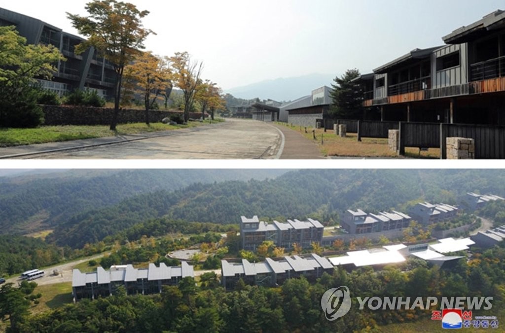 김정은, 금강산관광 현지지도…"南에 의존한 선임자들 매우 잘못"