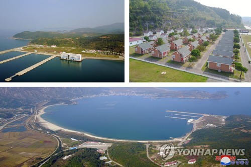 북한 김정은, 금강산 관광지구 현지 지도