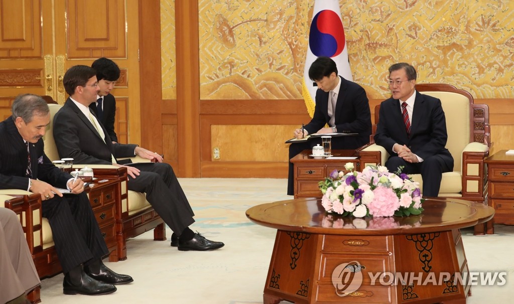 문 대통령과 미국 국방장관