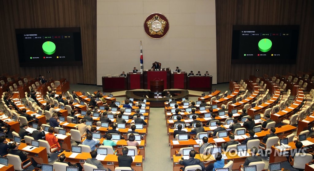 자유한국당 불참 속 민생법안 국회 본회의 처리