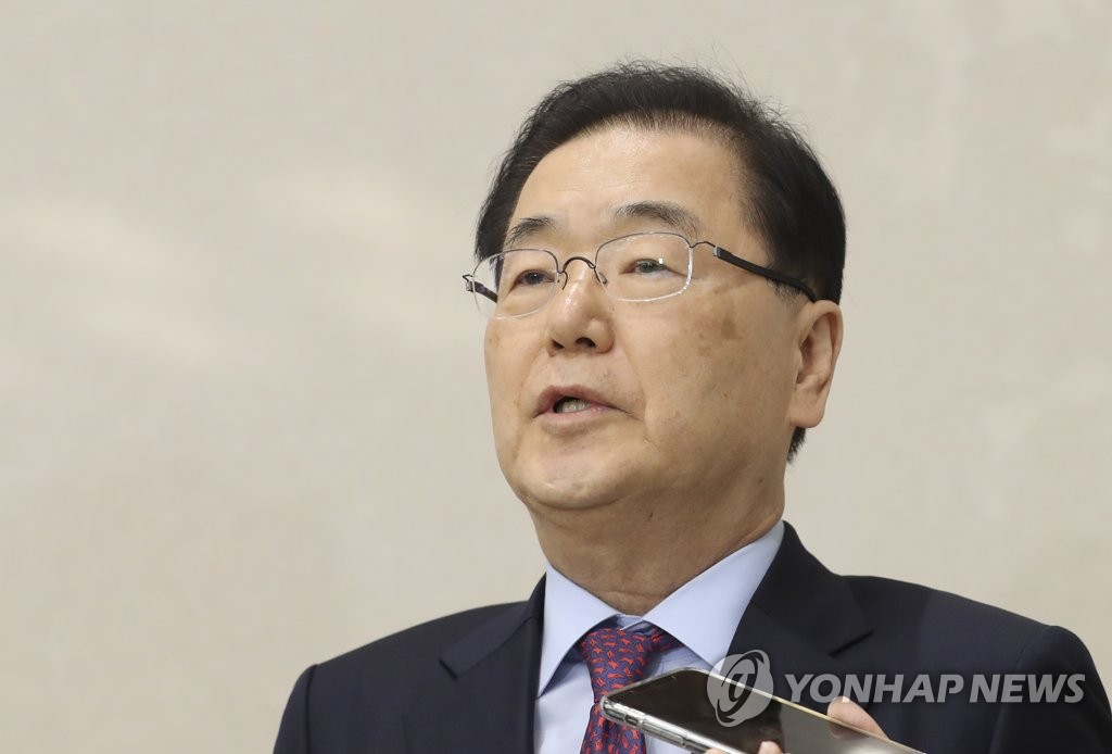 This file photo shows Chung Eui-yong, director of national security at the presidential office. (Yonhap)