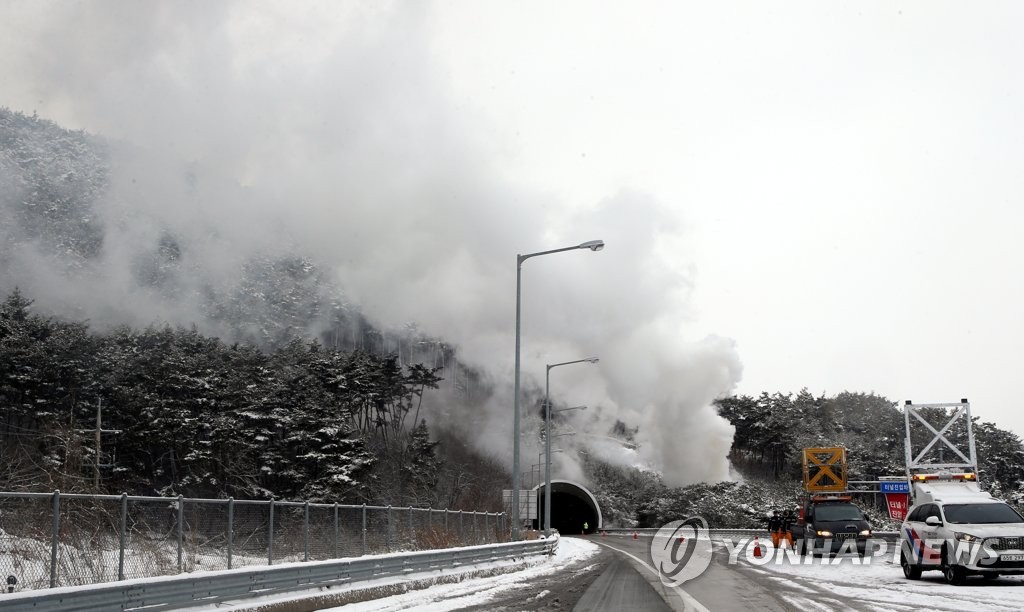순천완주고속도로 사고 현장