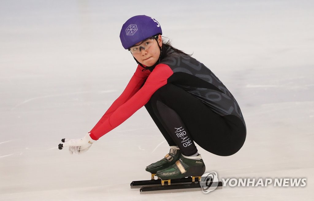 여자일반부 1500m 우승 차지한 심석희