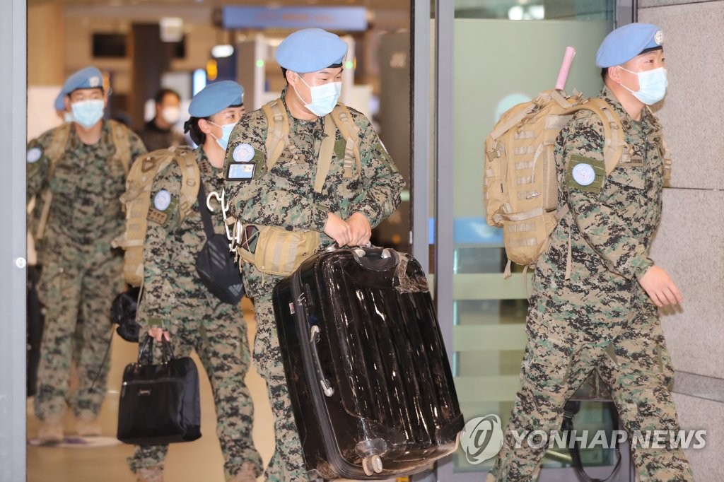 남수단서 임무 완료하고 귀국한 한빛부대 11진