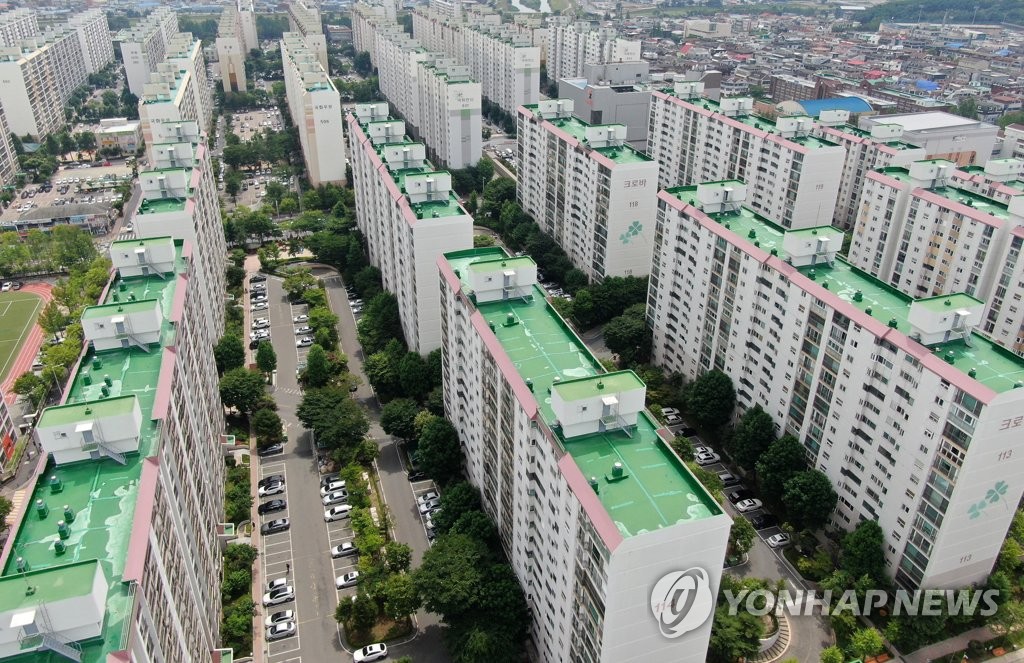 대전시 서구 둔산동 아파트 단지 모습