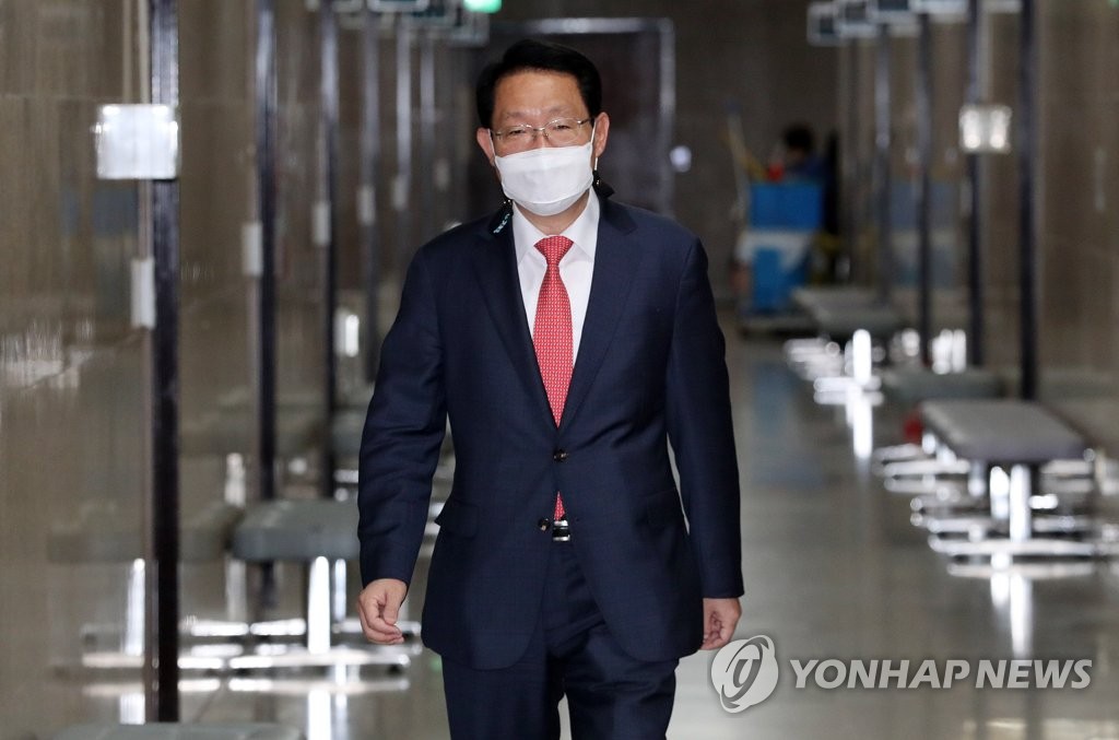 서울ㆍ부산시장 경선준비위 입장하는 김상훈 위원장