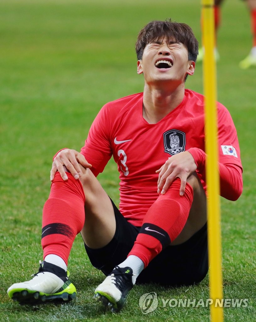 지난해 동아시아축구연맹 E-1 챔피언십 당시 김진수의 모습
