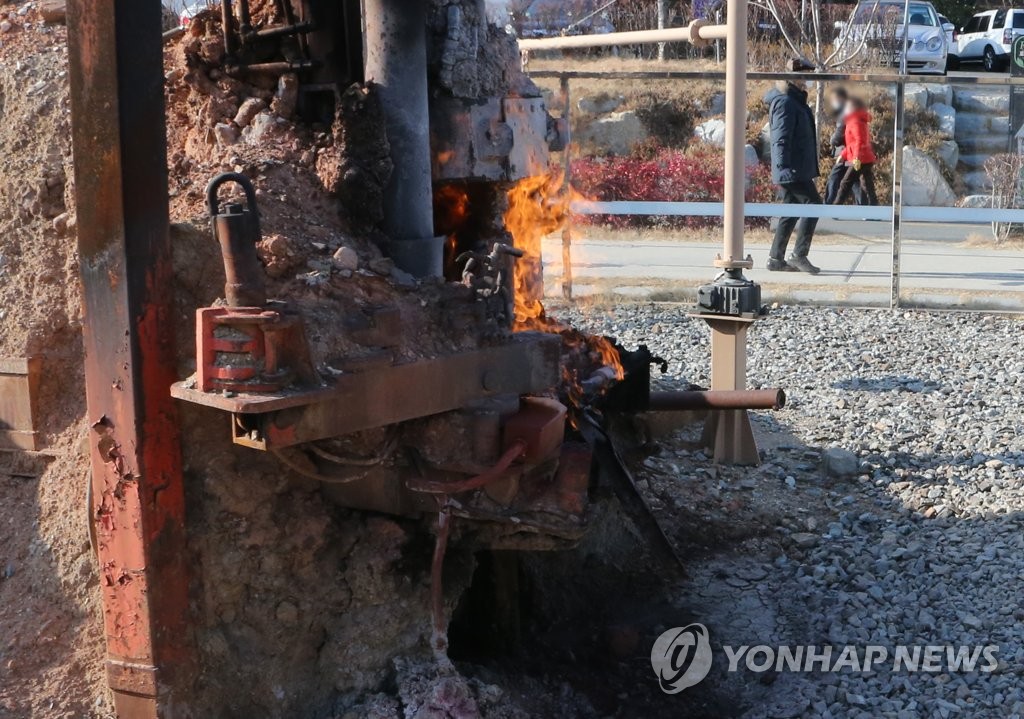 포항 '불의 정원'에 설치된 자동점화장치