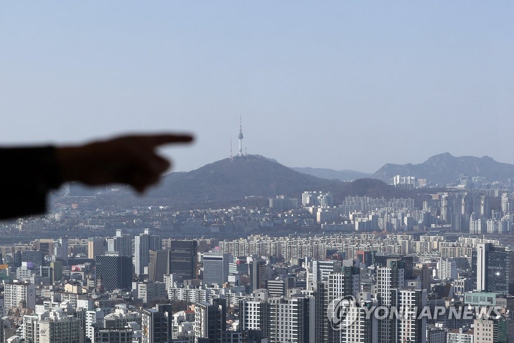 서울 강남구 한국무역협회에서 바라본 서울 전경