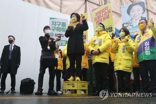 고향 파주 유세 나선 심상정