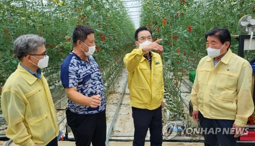 횡성 수해 농가 찾은 이성희 농협 회장