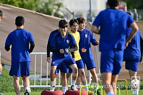 카타르 도하서 회복 훈련 나선 U-23 축구대표팀