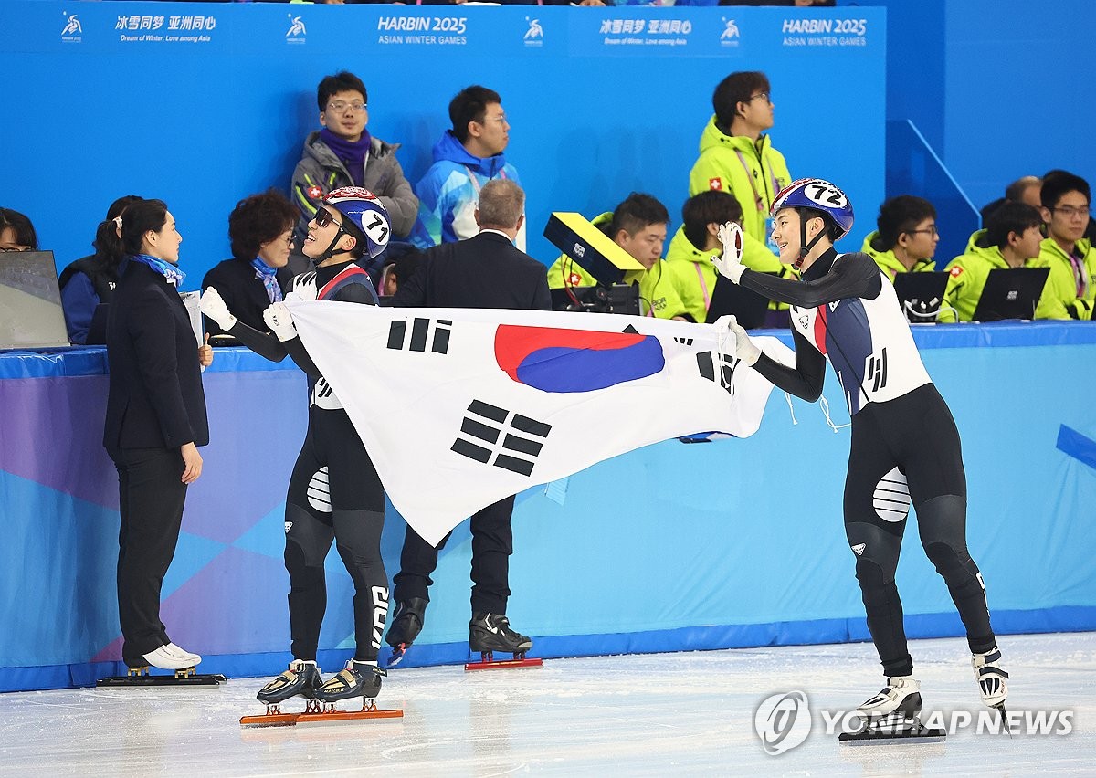 쇼트트랙 남자 500m 은메달 동메달 획득한 대한민국