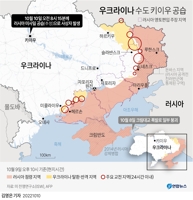 [그래픽] 우크라이나 수도 키이우 공습