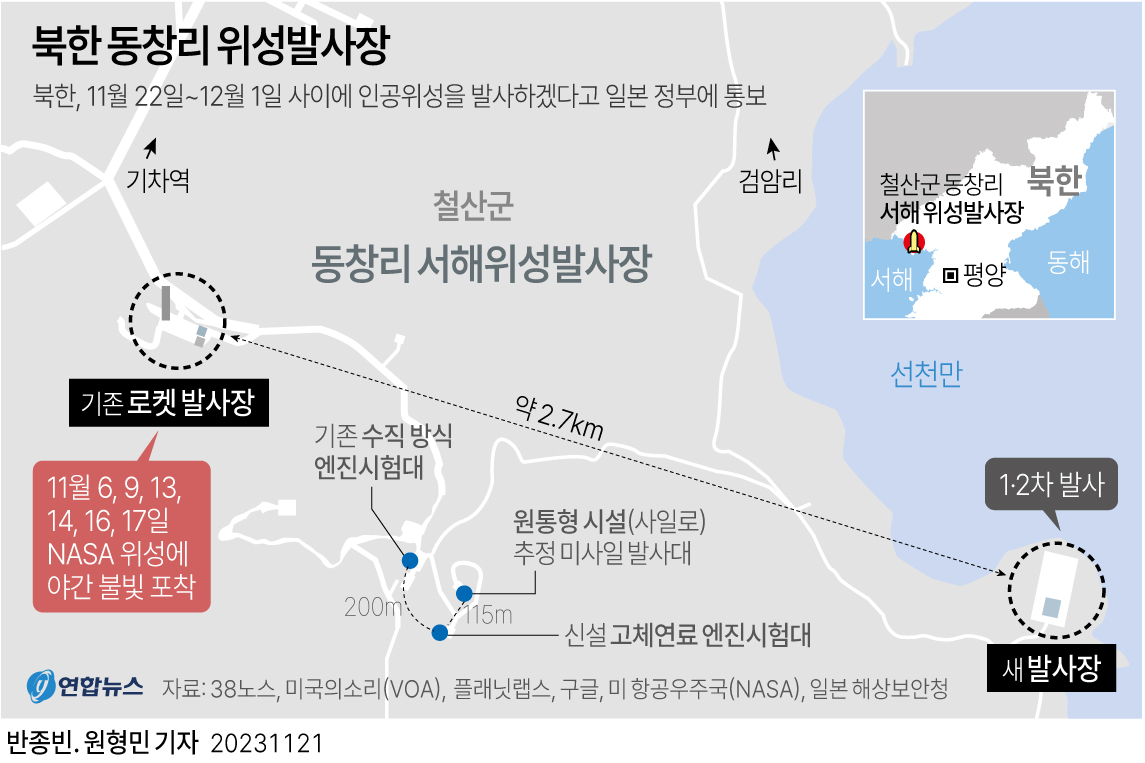[그래픽] 북한 동창리 위성발사장