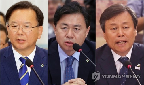 (From left) Kim Boo-kyum, Kim Young-choon and Do Jong-hwan. (Yonhap file photos)
