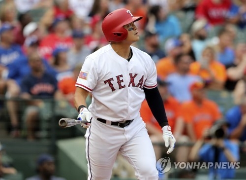 Rangers' Choo Shin-soo flashes opposite-field power, extends on-base streak to 44