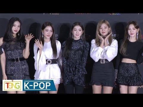 Red Velvet on red carpet of 2018 Korea Popular Music Awards