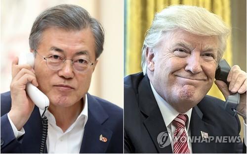  Moon, Trump to discuss N. Korea in phone talks: Cheong Wa Dae