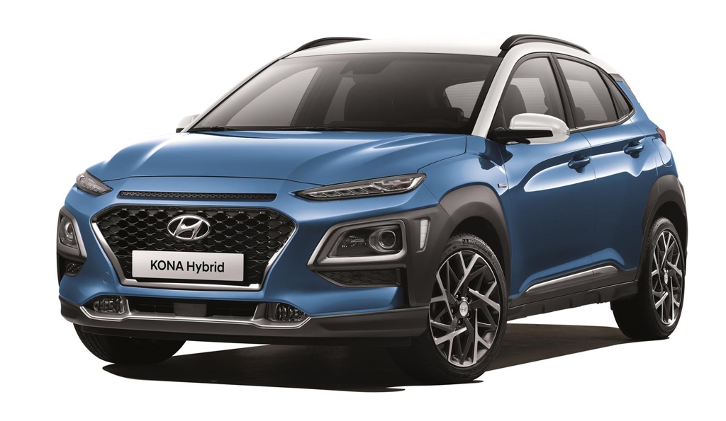 This photo provided by Hyundai Motor shows the company's Kona hybrid. (PHOTO NOT FOR SALE) (Yonhap)