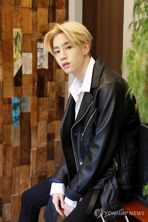 A file publicity photo of GOT7 member Mark, provided by JYP Entertainment (PHOTO NOT FOR SALE) (Yonhap)