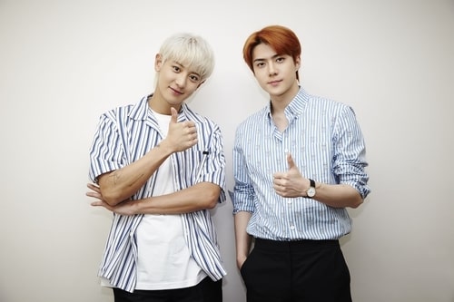 A file publicity photo provided by SM Entertainment of EXO-SC, a subunit duo of K-pop boy band EXO (PHOTO NOT FOR SALE) (Yonhap) 