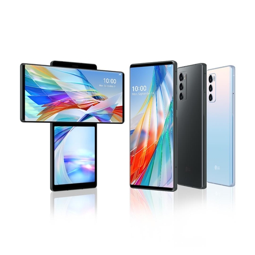 This photo, provided by LG Electronics Inc. on Sept. 14, 2020, shows the company's new dual-screen smartphone, the Wing. (PHOTO NOT FOR SALE) (Yonhap)