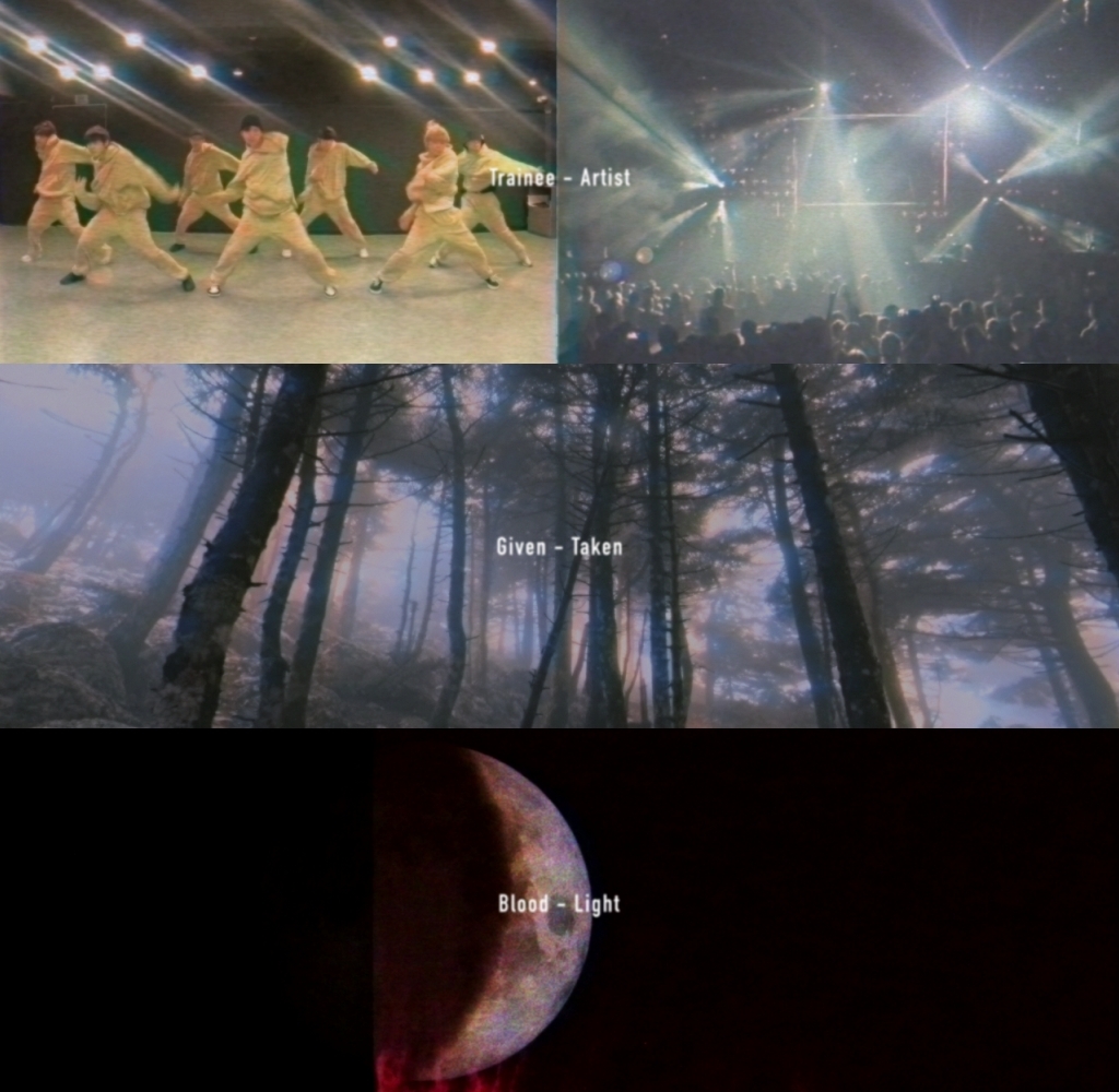 This image, provided by Belift Lab, shows screenshots from soon-to-debut K-pop act ENHYPEN's first trailer. (PHOTO NOT FOR SALE) (Yonhap)