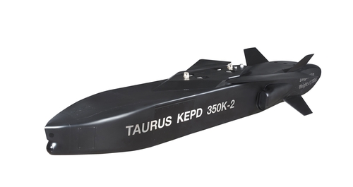 This photo provided by Taurus Systems Korea Co. shows a prototype of next-generation long-range air-launched missile, named Taurus KEPD 350K-2. (PHOTO NOT FOR SALE) (Yonhap) 