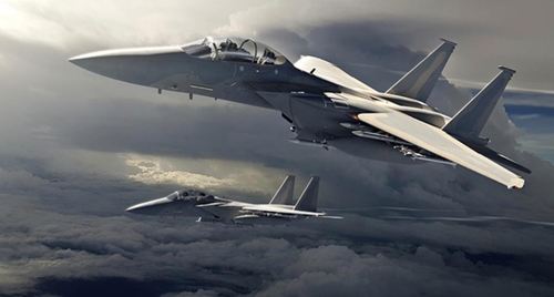 This image captured from Boeing's website on April 9, 2021, shows the F-15EX fighter jet. (PHOTO NOT FOR SALE) (Yonhap)