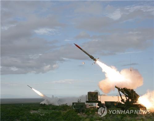 This file photo, provided by the Defense Acquisition Program Administration (DAPA) on Dec. 12, 2020, shows firing drills of the Patriot Advanced Capability (PAC)-3 missile interceptors on March 5, 2018. (PHOTO NOT FOR SALE) (Yonhap)
