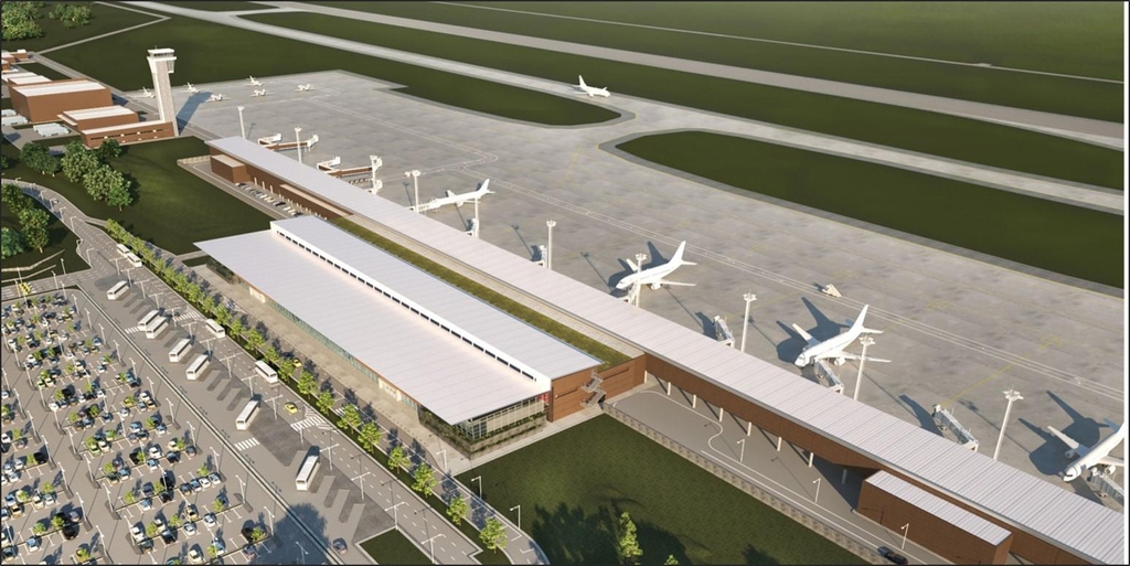 This image provided by Hyundai E&C shows the Chinchero airport to be built in the next four years. (PHOTO NOT FOR SALE) (Yonhap)