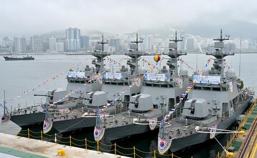 High-speed patrol boats built by HJ Shipbuilding & Construction Co. (PHOTO NOT FOR SALE) (Yonhap) 