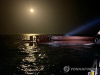(LEAD) Nine fishermen missing in boat capsizing off southwestern coast