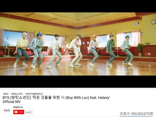 «Boy With Luv» dépasse 300 millions de vues sur YouTube