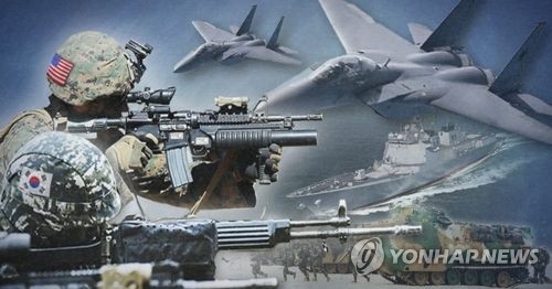 韓米合同軍事演習（コラージュ）＝（聯合ニュース）