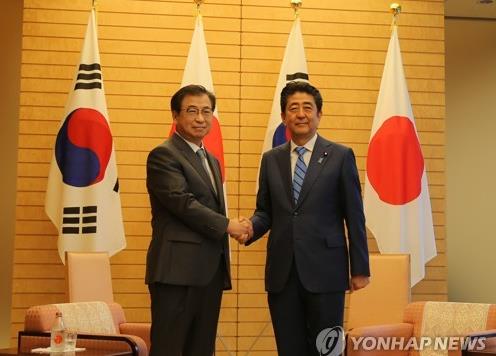 韓国情報機関トップ　安倍首相に訪朝結果説明