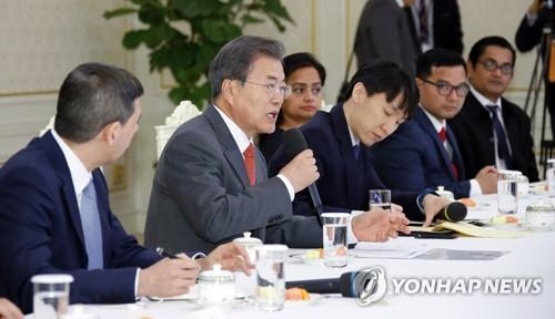 文大統領がアジアの主要紙連合と面会　朝鮮半島政策など説明