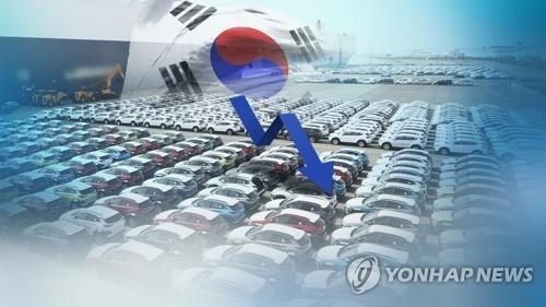 韓国完成車メーカー５社の昨年の販売台数が前年比３．８％減少した（コラージュ）＝（聯合ニュースＴＶ）