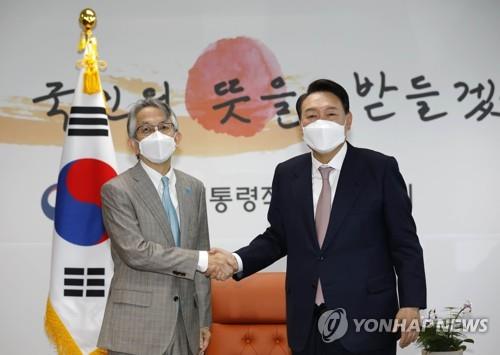 韓国次期大統領　駐韓日本大使と面会＝関係改善へ意欲表明