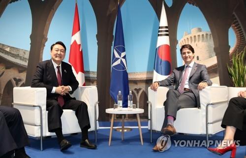 韓国・カナダ首脳会談　協力強化など議論