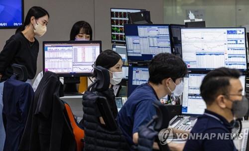 韓国総合株価指数　小反発で始まる